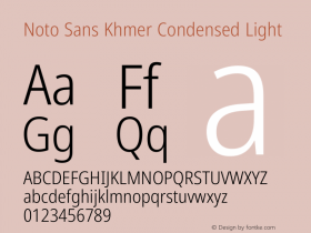 Noto Sans Khmer Condensed Light Version 2.004图片样张