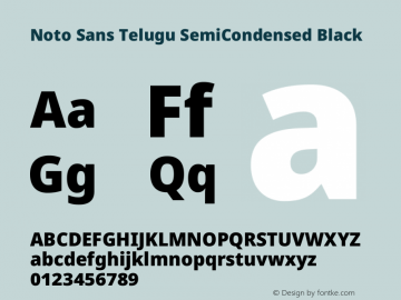 Noto Sans Telugu SemiCondensed Black Version 2.005图片样张