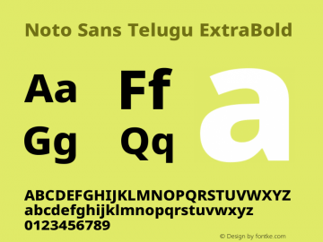 Noto Sans Telugu ExtraBold Version 2.005图片样张