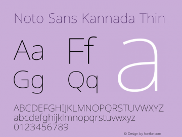 Noto Sans Kannada Thin Version 2.005图片样张