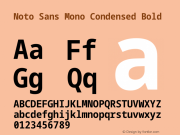 Noto Sans Mono Condensed Bold Version 2.014图片样张