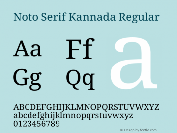 Noto Serif Kannada Regular Version 2.005图片样张