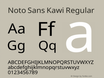 Noto Sans Kawi Regular Version 1.000图片样张