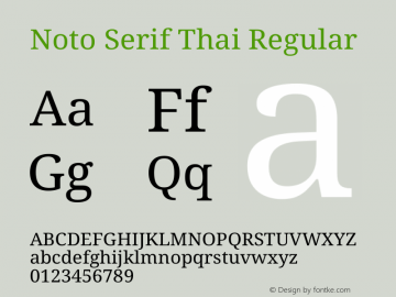 Noto Serif Thai Regular Version 2.002图片样张