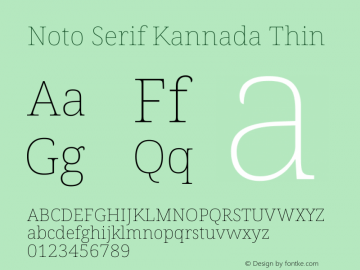 Noto Serif Kannada Thin Version 2.005图片样张