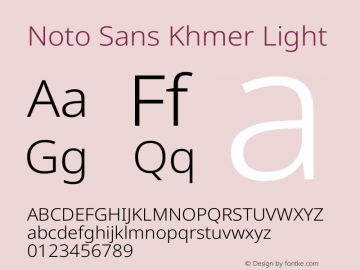 Noto Sans Khmer Light Version 2.004图片样张
