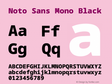 Noto Sans Mono Black Version 2.014图片样张