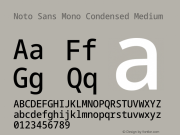 Noto Sans Mono Condensed Medium Version 2.014图片样张