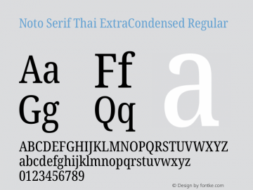 Noto Serif Thai ExtraCondensed Regular Version 2.002图片样张