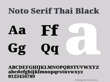 Noto Serif Thai Black Version 2.002图片样张