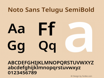 Noto Sans Telugu SemiBold Version 2.005图片样张