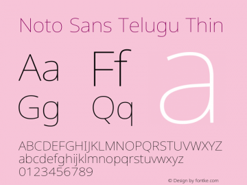 Noto Sans Telugu Thin Version 2.005图片样张