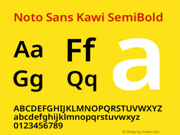 Noto Sans Kawi SemiBold Version 1.000图片样张