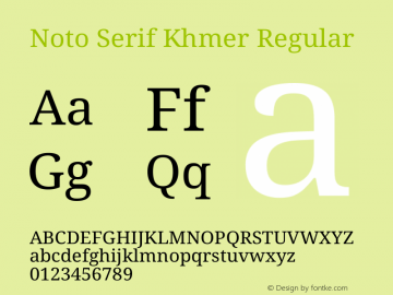 Noto Serif Khmer Regular Version 2.004图片样张