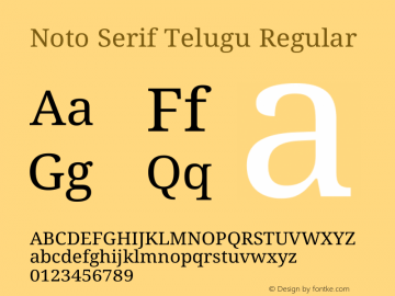 Noto Serif Telugu Regular Version 2.005图片样张