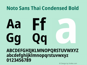 Noto Sans Thai Condensed Bold Version 2.002图片样张