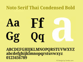 Noto Serif Thai Condensed Bold Version 2.002图片样张