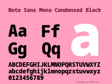 Noto Sans Mono Condensed Black Version 2.014图片样张