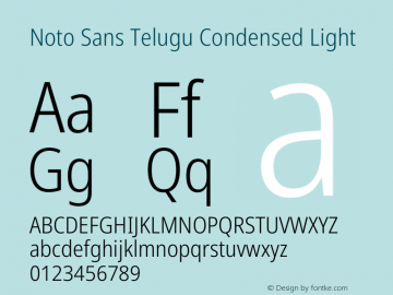 Noto Sans Telugu Condensed Light Version 2.005图片样张
