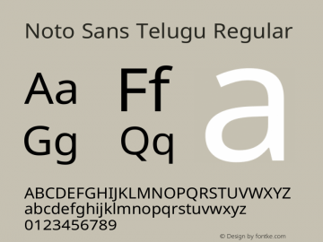 Noto Sans Telugu Regular Version 2.005图片样张