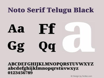 Noto Serif Telugu Black Version 2.005图片样张