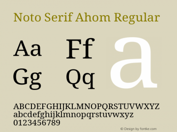 Noto Serif Ahom Regular Version 2.007; ttfautohint (v1.8.4.7-5d5b)图片样张