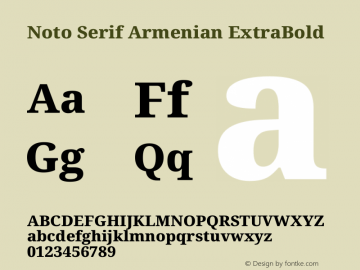 Noto Serif Armenian ExtraBold Version 2.008图片样张