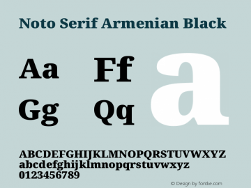 Noto Serif Armenian Black Version 2.008图片样张