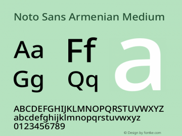 Noto Sans Armenian Medium Version 2.008图片样张