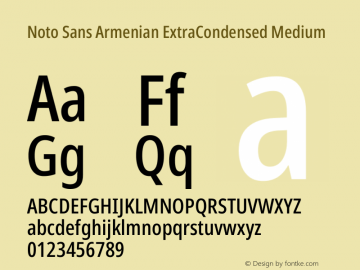 Noto Sans Armenian ExtraCondensed Medium Version 2.008图片样张