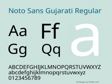 Noto Sans Gujarati Regular Version 2.106图片样张
