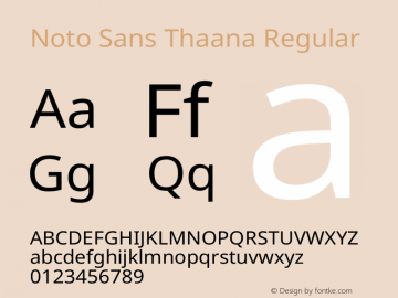 Noto Sans Thaana Regular Version 3.001图片样张