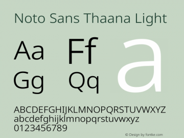 Noto Sans Thaana Light Version 3.001图片样张