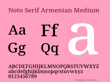 Noto Serif Armenian Medium Version 2.008图片样张