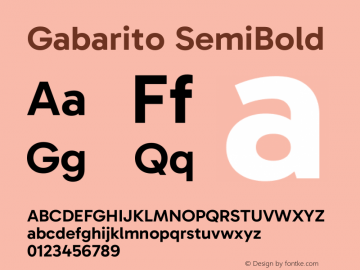 Gabarito SemiBold Version 1.000图片样张