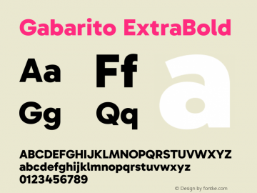 Gabarito ExtraBold Version 1.000图片样张