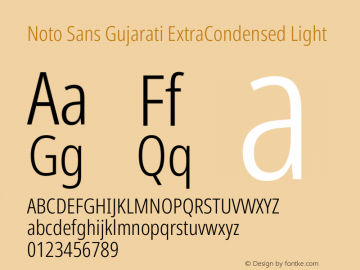 Noto Sans Gujarati ExtraCondensed Light Version 2.106图片样张