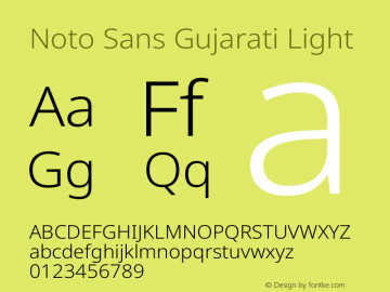 Noto Sans Gujarati Light Version 2.106图片样张