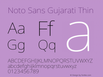 Noto Sans Gujarati Thin Version 2.106图片样张