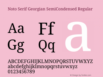 Noto Serif Georgian SemiCondensed Regular Version 2.003图片样张