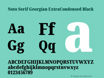 Noto Serif Georgian ExtraCondensed Black Version 2.003图片样张