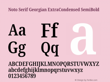 Noto Serif Georgian ExtraCondensed SemiBold Version 2.003图片样张