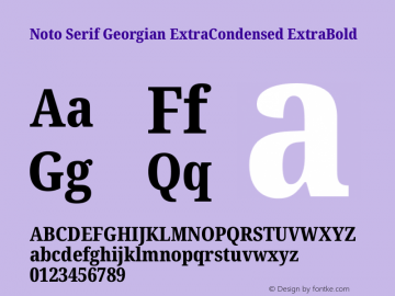 Noto Serif Georgian ExtraCondensed ExtraBold Version 2.003图片样张