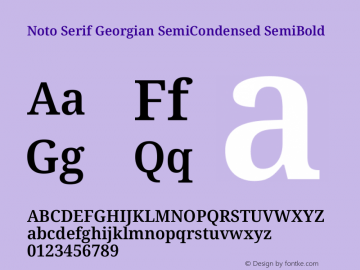 Noto Serif Georgian SemiCondensed SemiBold Version 2.003图片样张