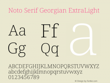 Noto Serif Georgian ExtraLight Version 2.003图片样张
