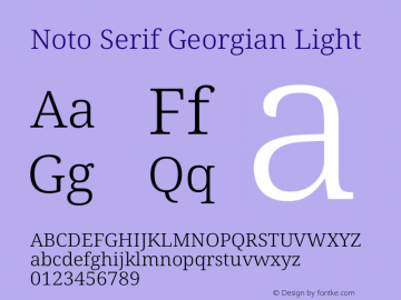 Noto Serif Georgian Light Version 2.003图片样张