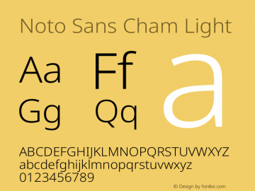 Noto Sans Cham Light Version 2.004图片样张