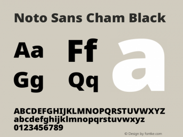 Noto Sans Cham Black Version 2.004图片样张