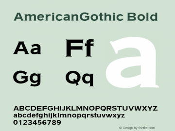 AmericanGothic Bold 4.0图片样张