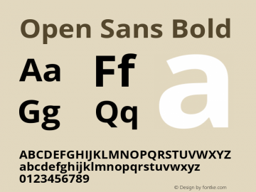 Open Sans Bold Version 3.003图片样张